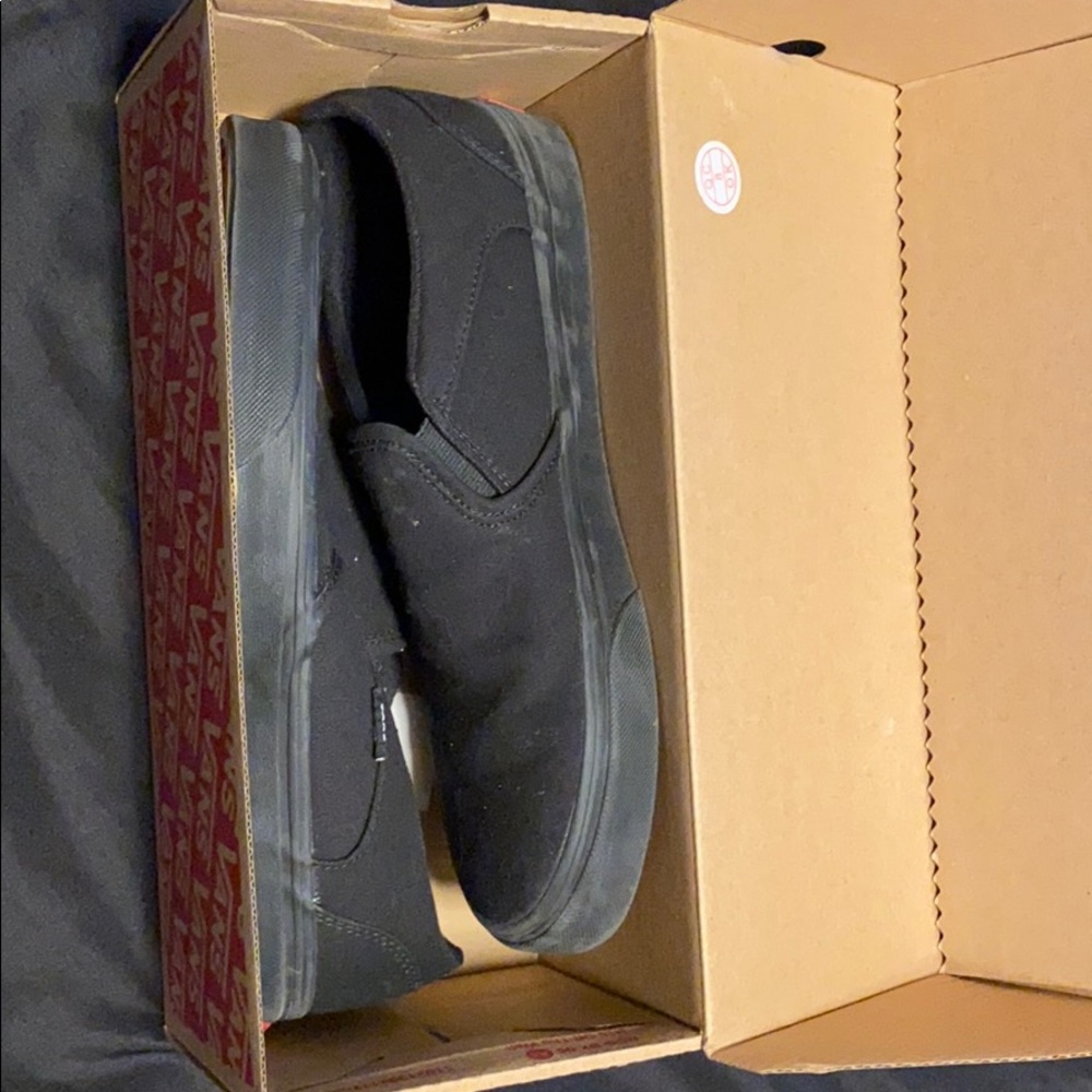 Black slip on vans